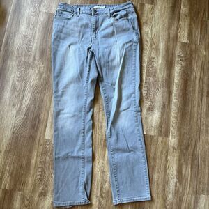 Levis Mid Rise Skinny Womens Denim Gray Jeans Size 33‎